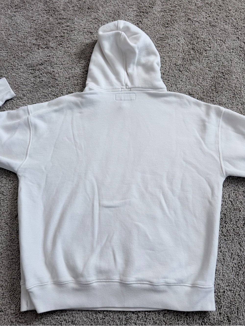 Abercrombie & Fitch Men's Off-White Pullover Hoodie Sweatshirt - Picture 2 of 3